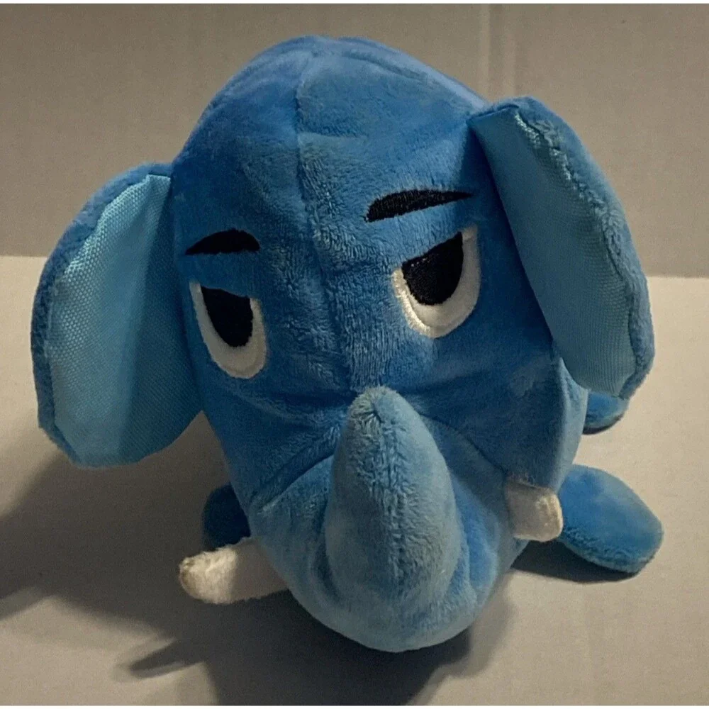 Bark Box Blue African Elephant Dog Toy Large Squeak Crinkle 8
